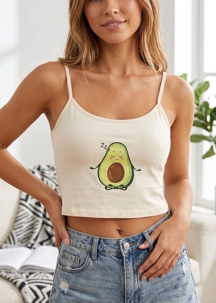 Cute Avocado Graphic Cami Top