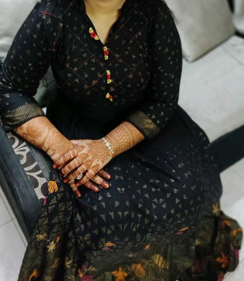 Elegant Black Printed Kurta
