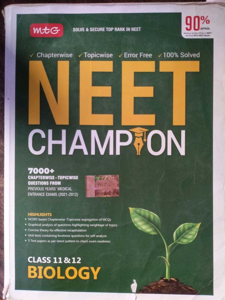 MTG NEET Champion Biology Book