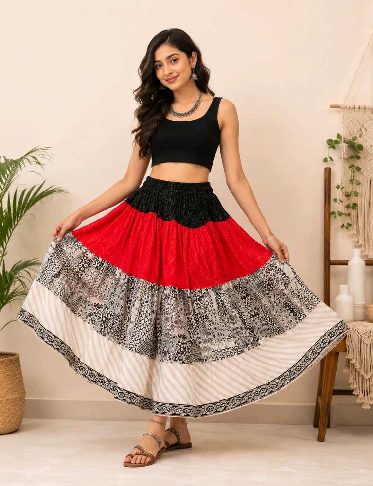 Bohemian Tiered Maxi Skirt