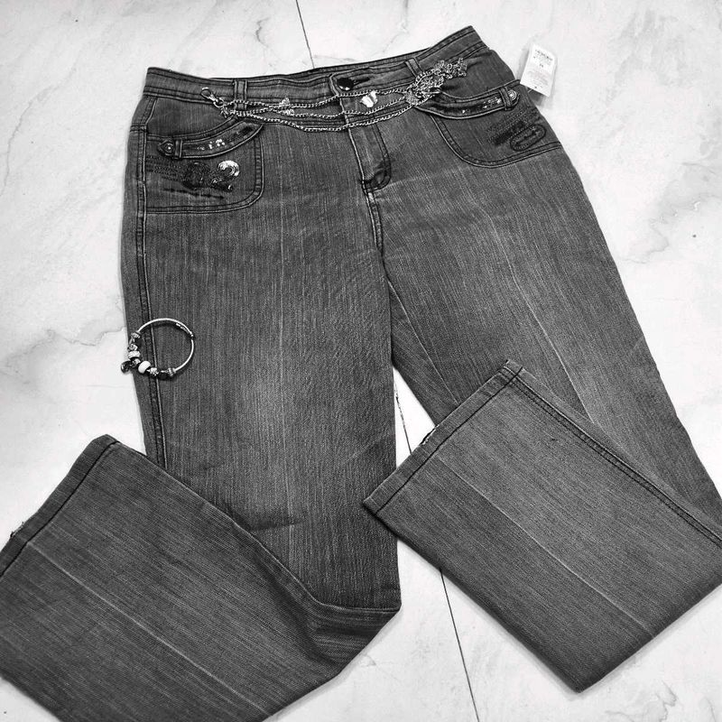 Premium Grey Y2K bootcut jeans