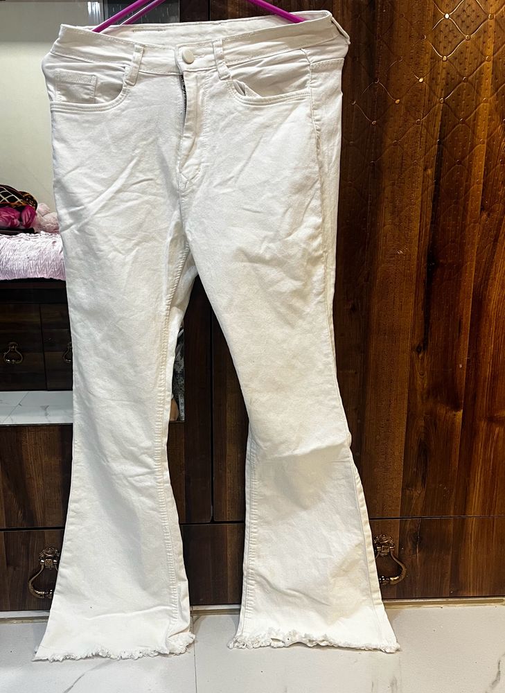 Boot Cut White Denim