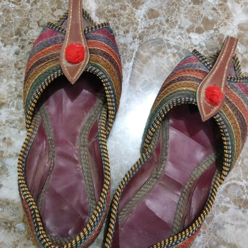 Colorful Striped Flats