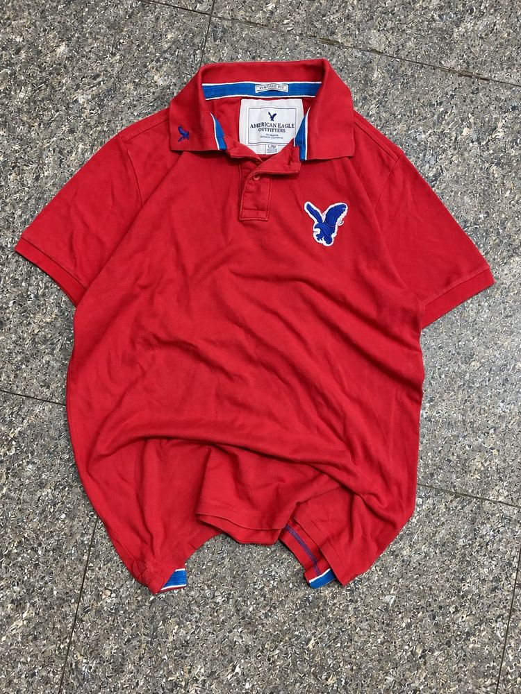 American Eagle vintage fit collar tshirt