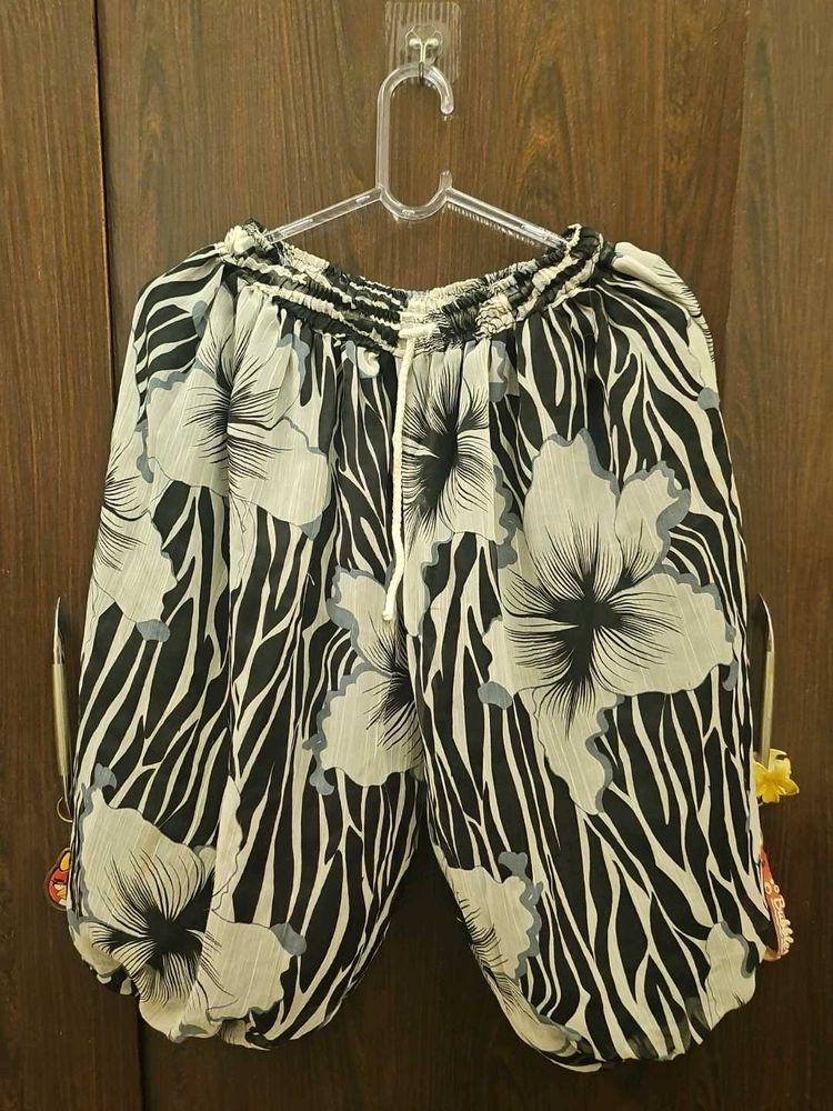 Boho Floral Print Palazzo half Pants