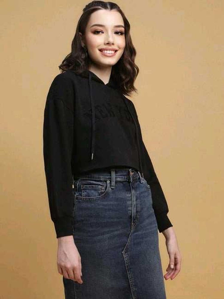 Hooded Cropped Sweatshirt