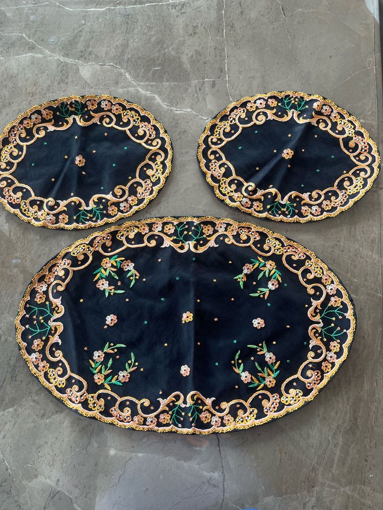 Embroidered Table Mats (Set of 3)