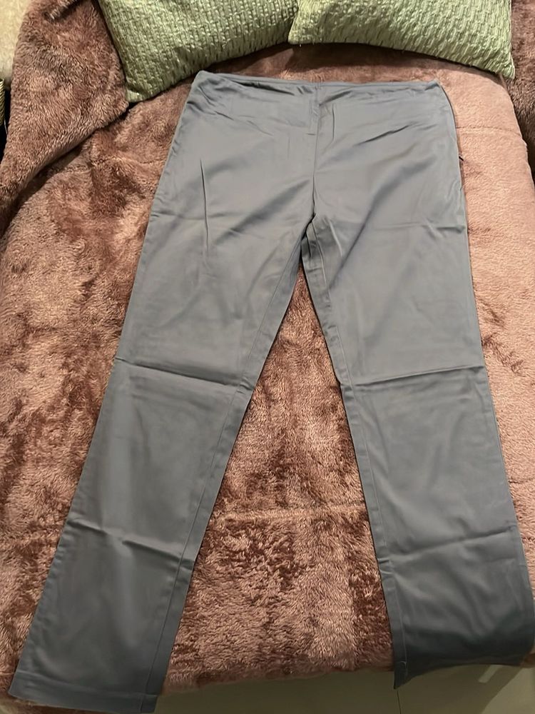 Formal Grey Straight Leg Pants
