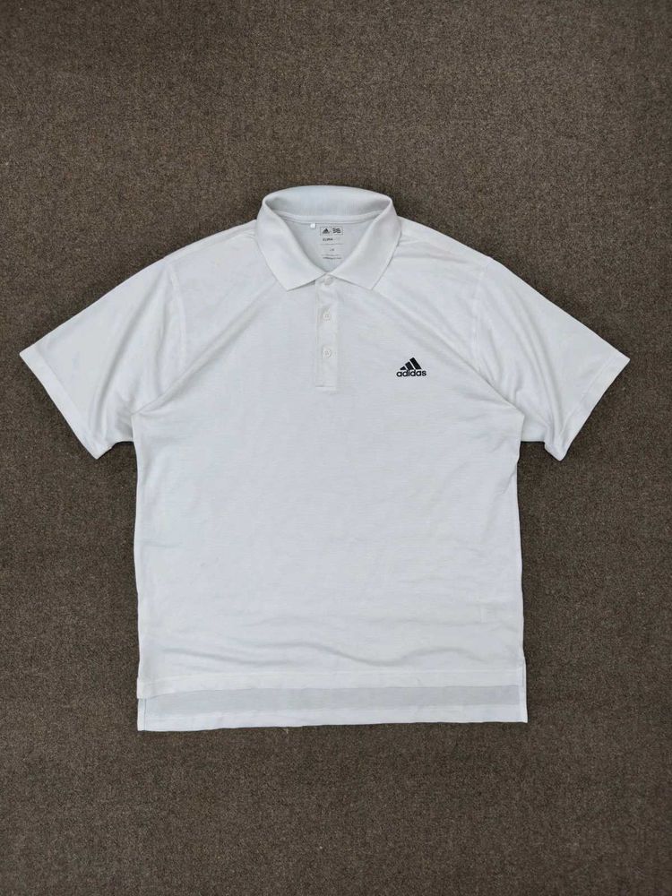 Adidas White Polo T-Shirt