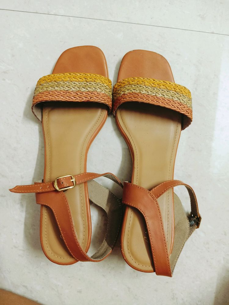 Brown Heels And Rose Gold Glitter Heels Combo