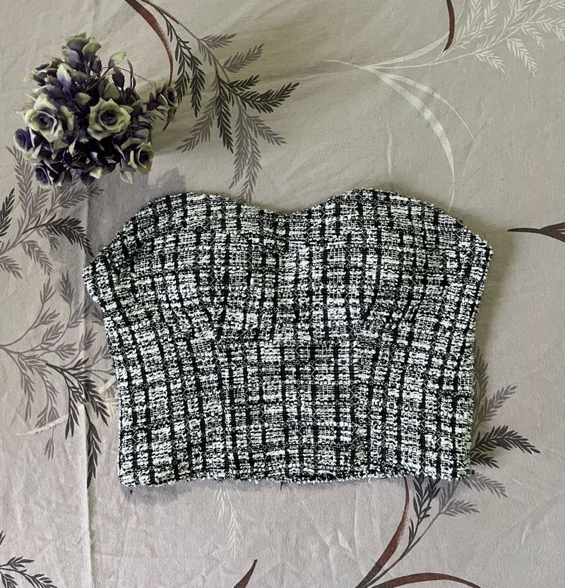 Chic Tweed Corset Top
