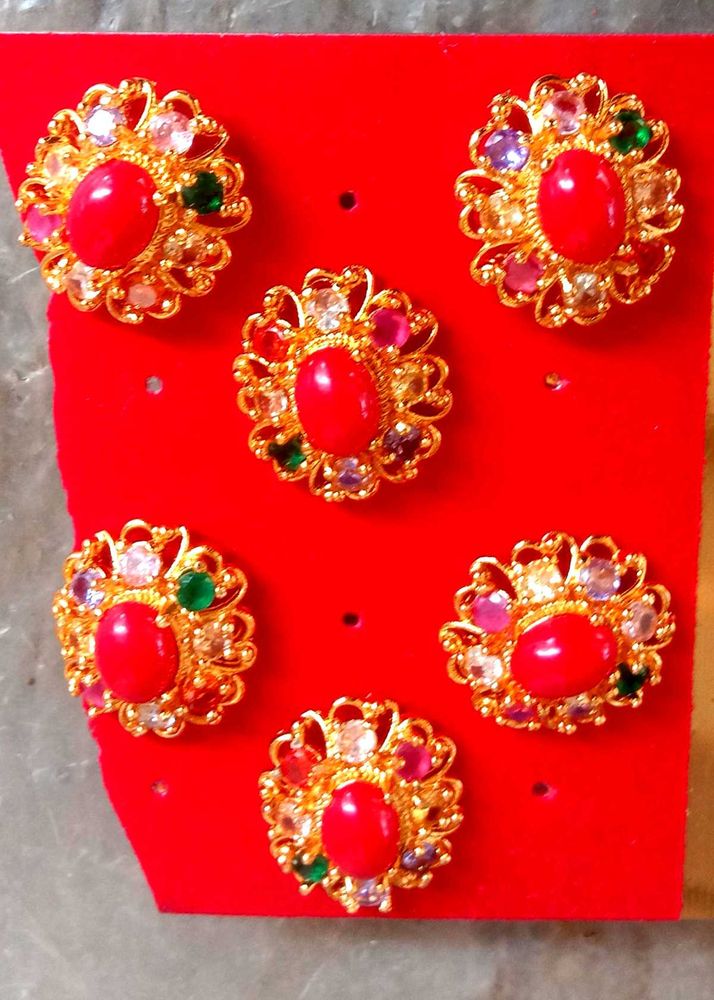 Exquisite Gold Studded Earrings 1 pair 199/-
