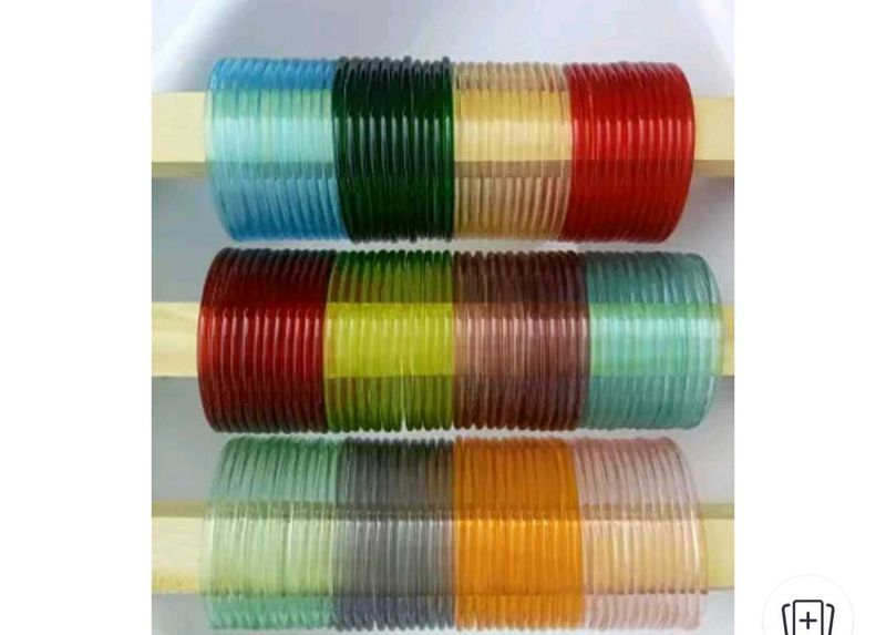 Pair of glass jelly bangles