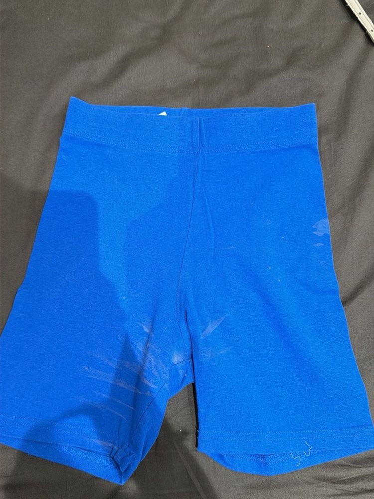Blue Girls' Bike Shorts