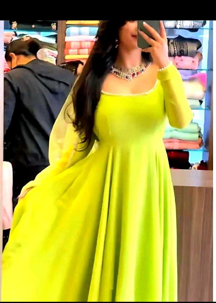 Stunning Neon Yellow Gown