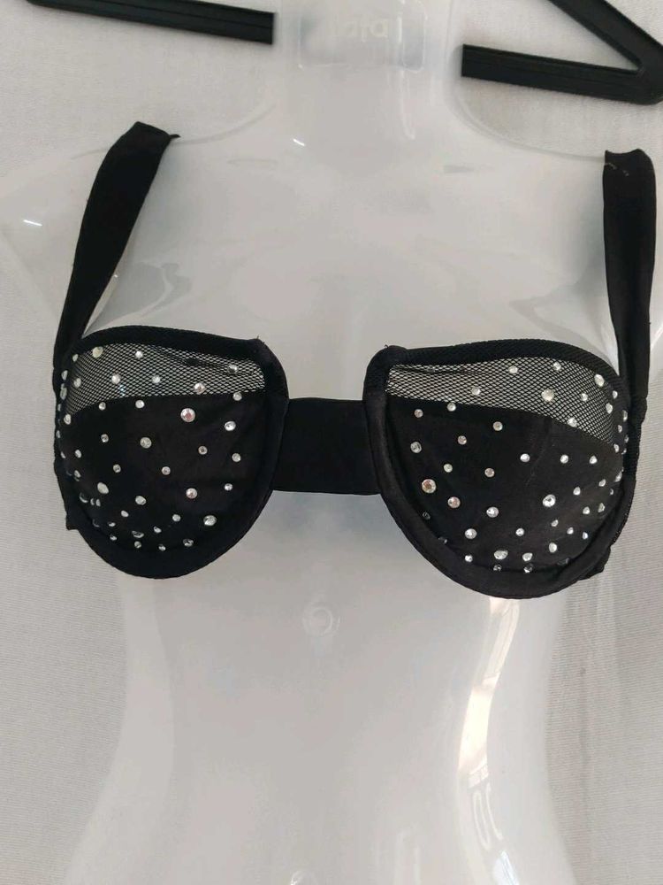 Sparkly Black Bra