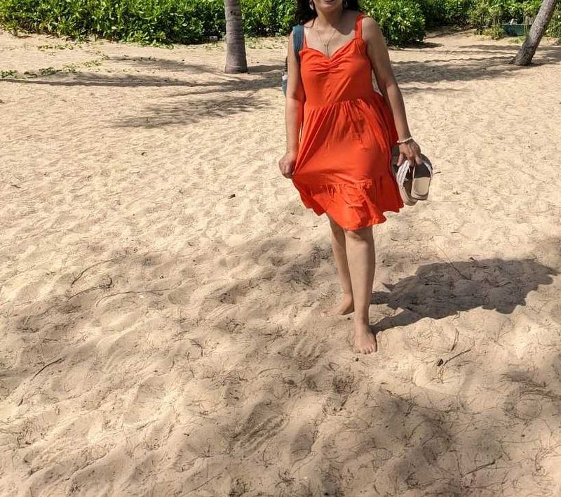 Vibrant Orange Summer Dress
