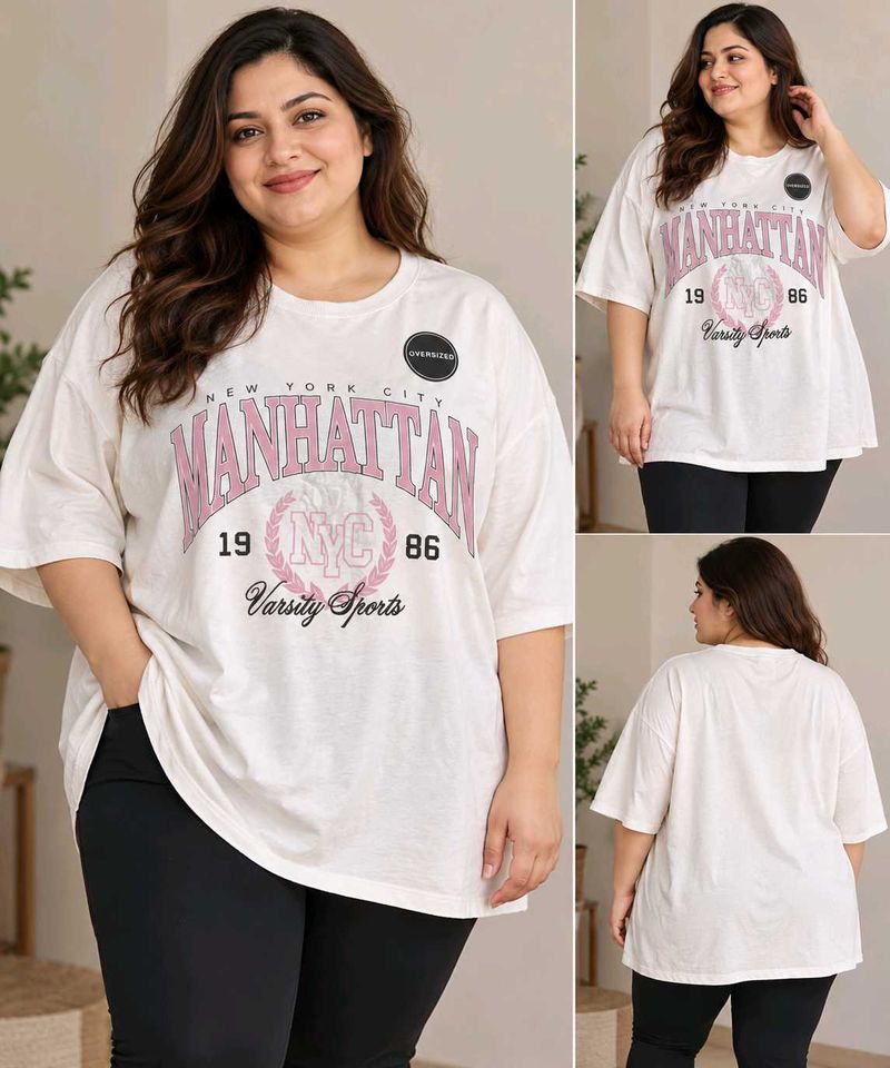 Oversized Manhattan Graphic T-Shirt