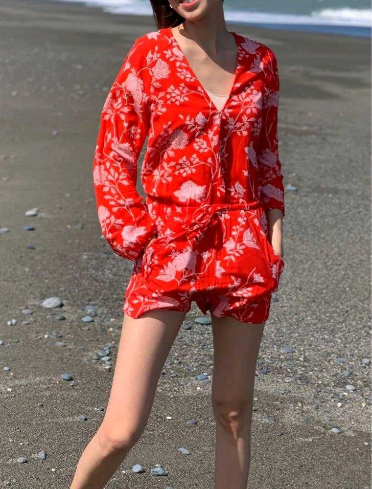 H&amp;M Red Playsuit