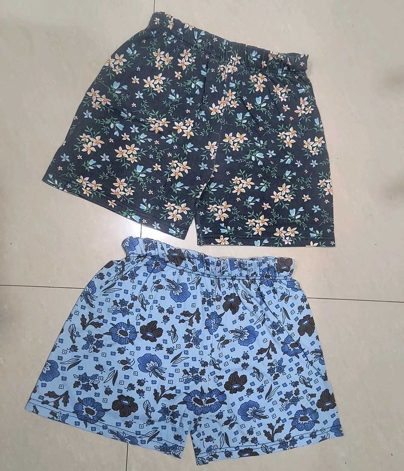 Floral Print Sleep Shorts