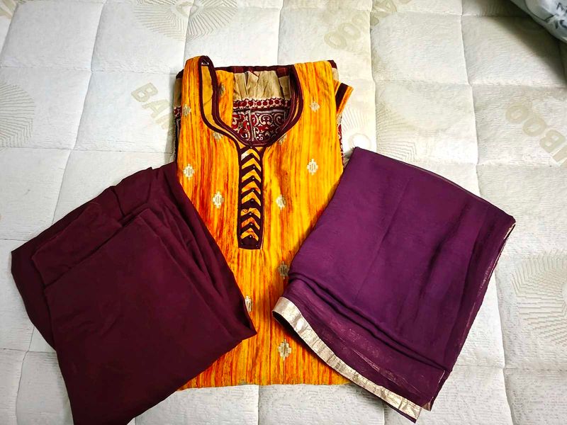 Yellow salwar suit