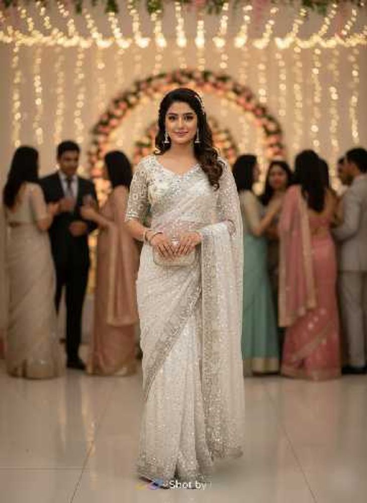 Exclusive Bollywood Style Saree 🤍💜💜🤍