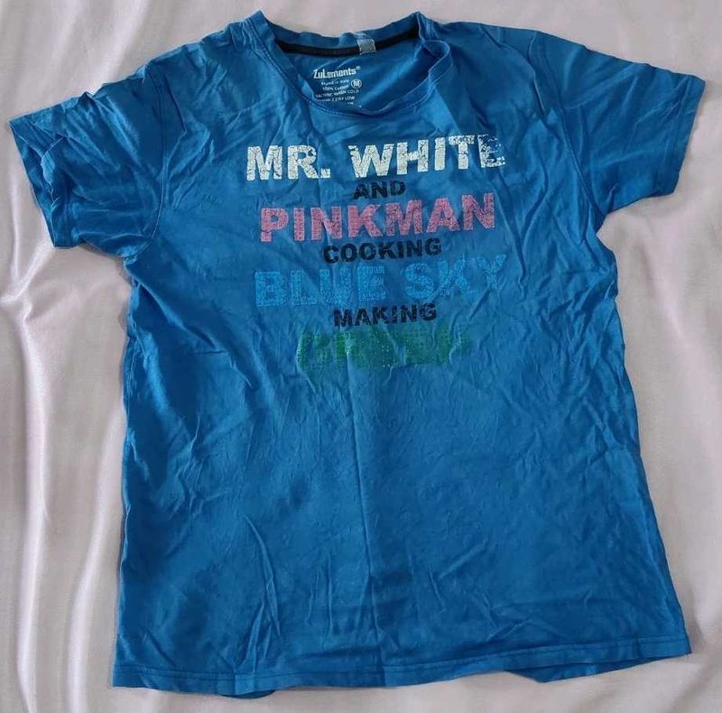 Blue Graphic Print Tee