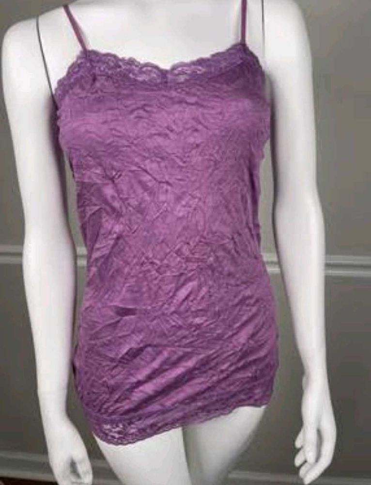 Purple Lace Trim Camisole