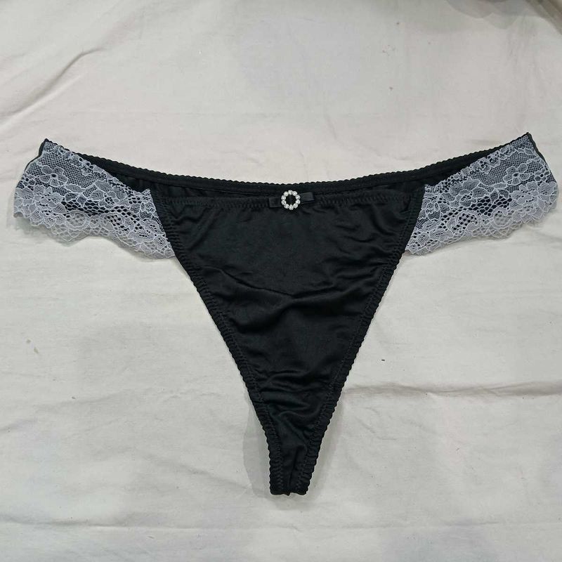 Black Lace 💙 Big Trim Thong