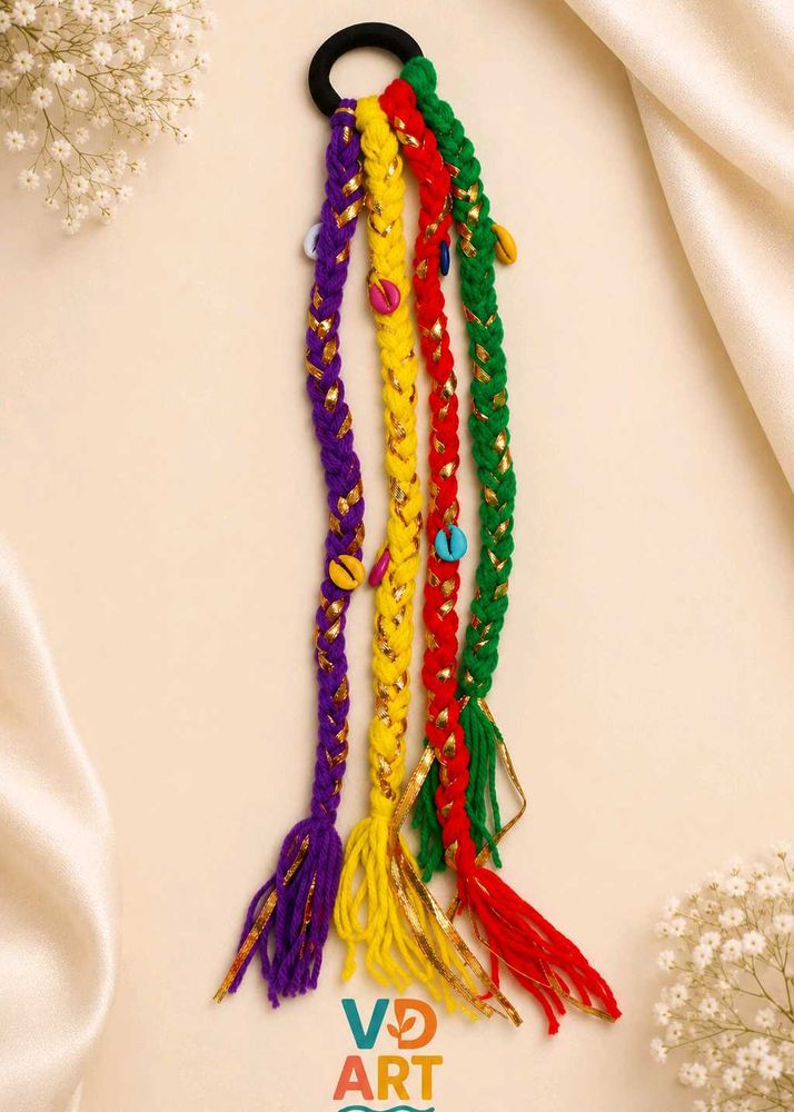 Boho Braided Hair Tie with Beads