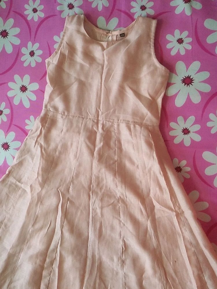 Vintage Peach Sleeveless Dress