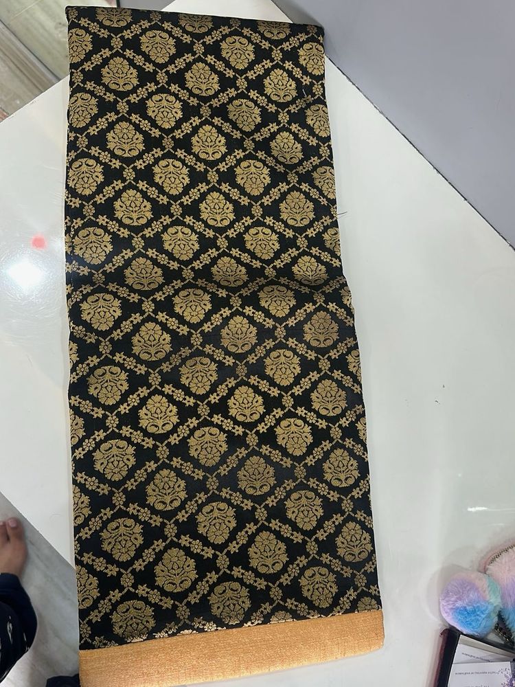 Black &amp; Gold Dress Material