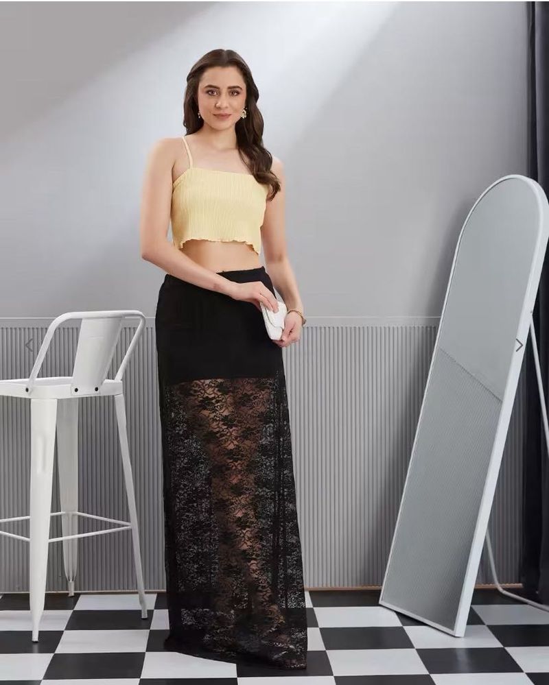 Sheer A-Line Skirt