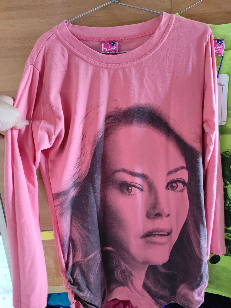 Full Sleeves Women's T-shirt Pink