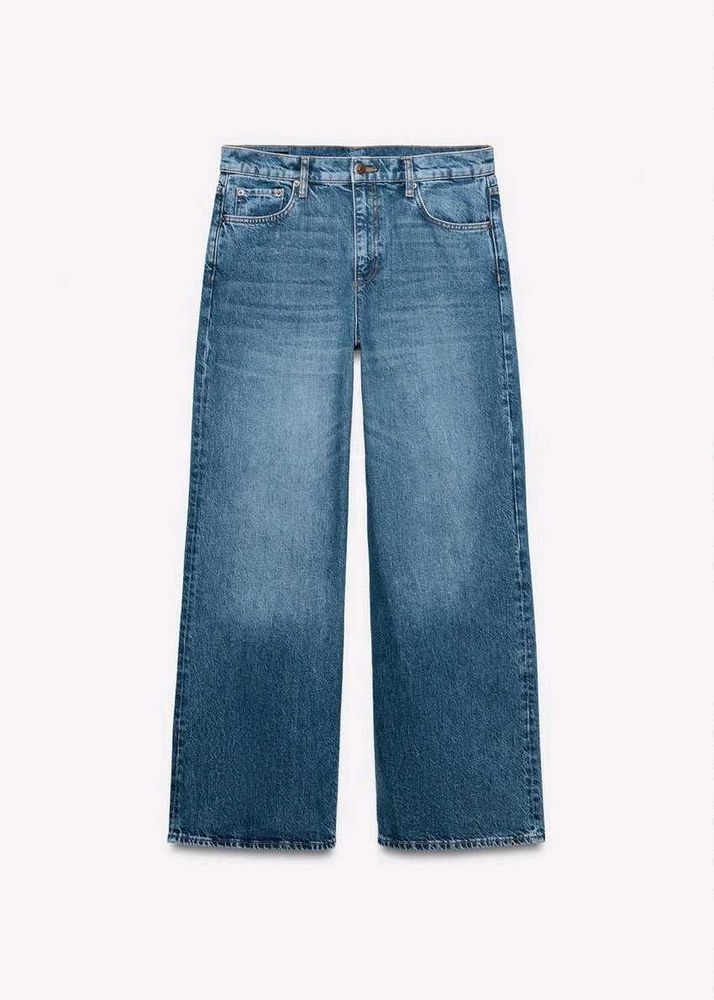 Zara Wide Leg Blue Jeans