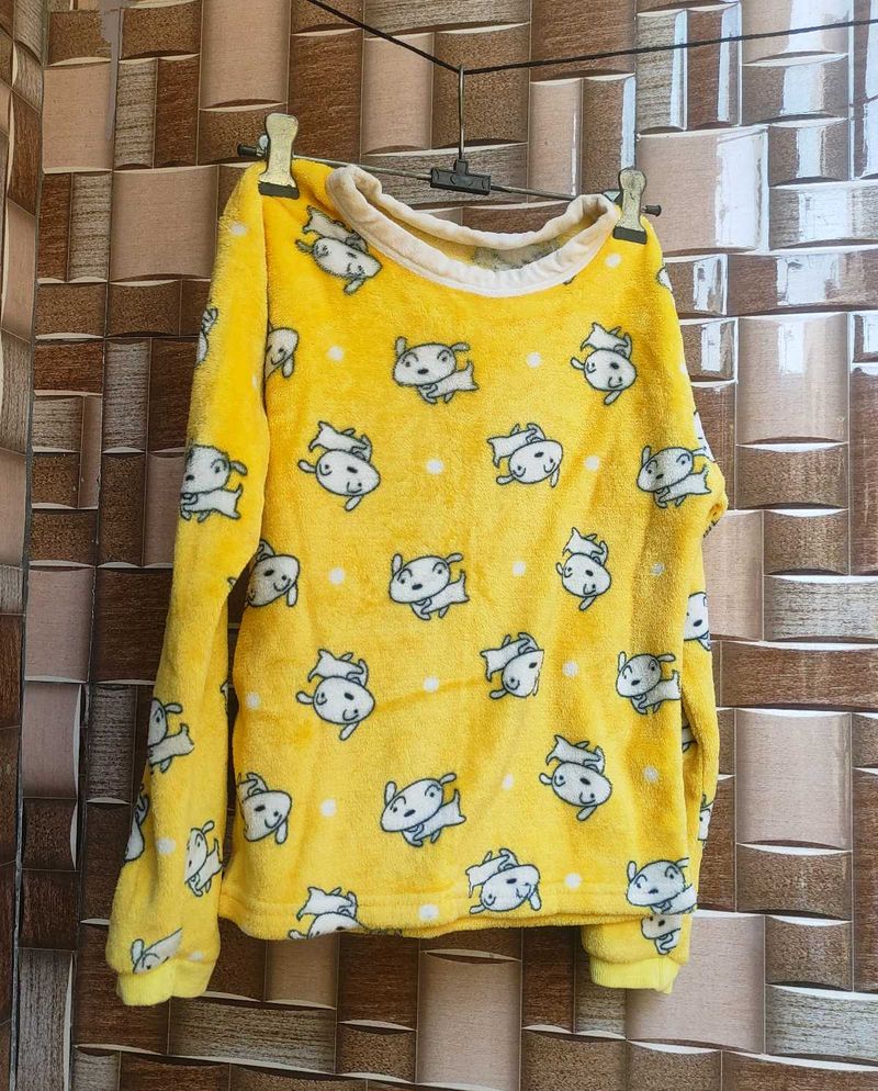 Cute Yellow Cartoon Sweatshirt