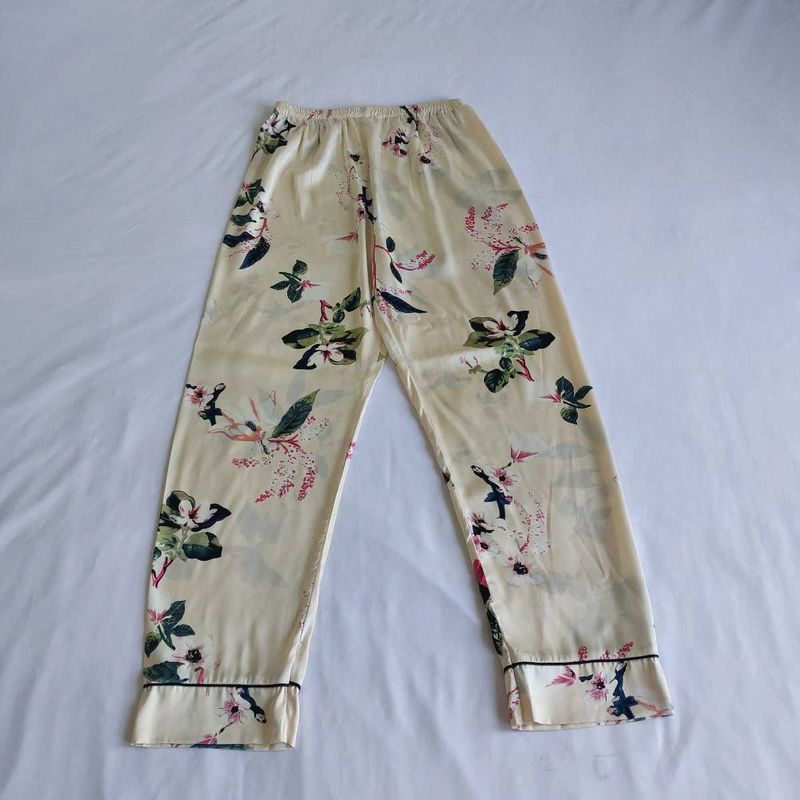 Floral Satin-silk Pajama Pants 🌼🪻