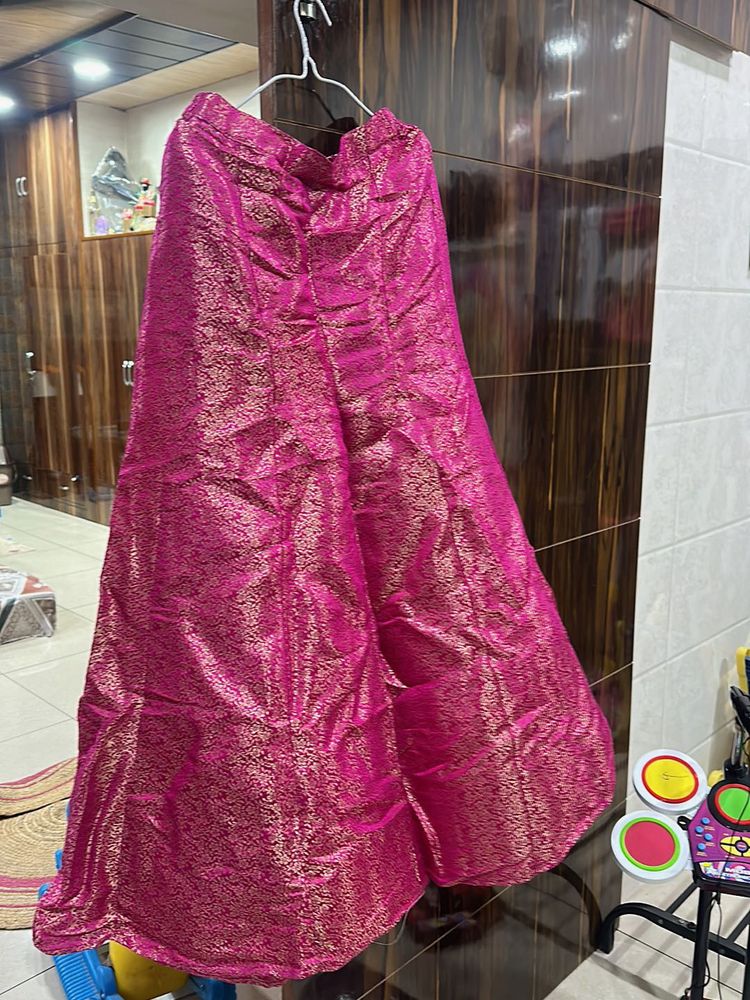 Vibrant Pink Brocade Ethnic cord set