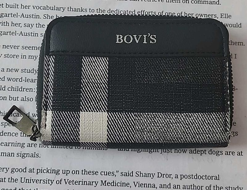 Bovi's Plaid Zippered Coin Pouch