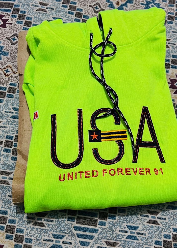 Neon Green USA Hoodie