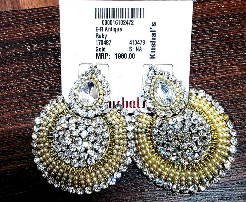 Kushal's Kundan Chandbali Earrings