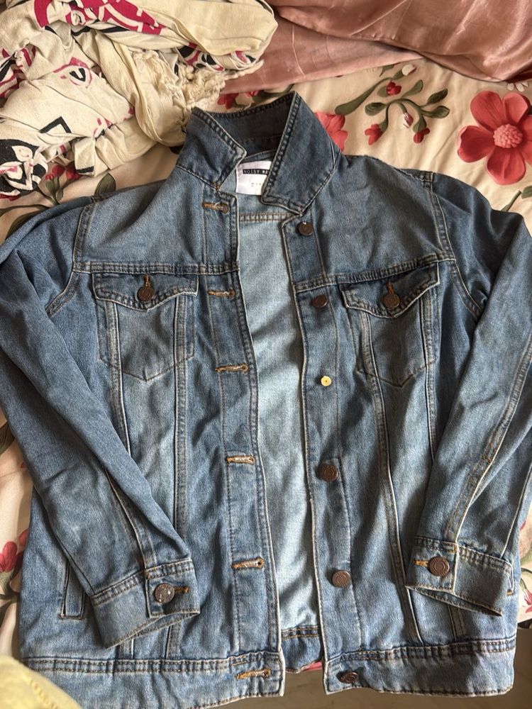 Classic Blue Denim Jacket ( little button defect)