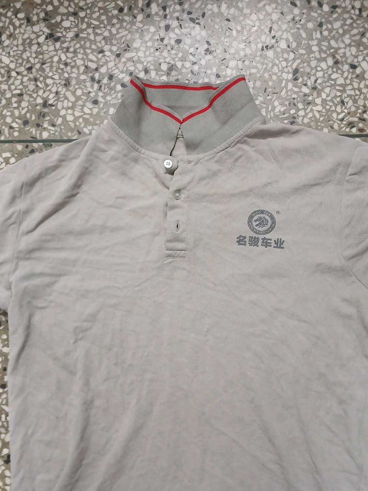 Men's Grey Polo T-Shirt
