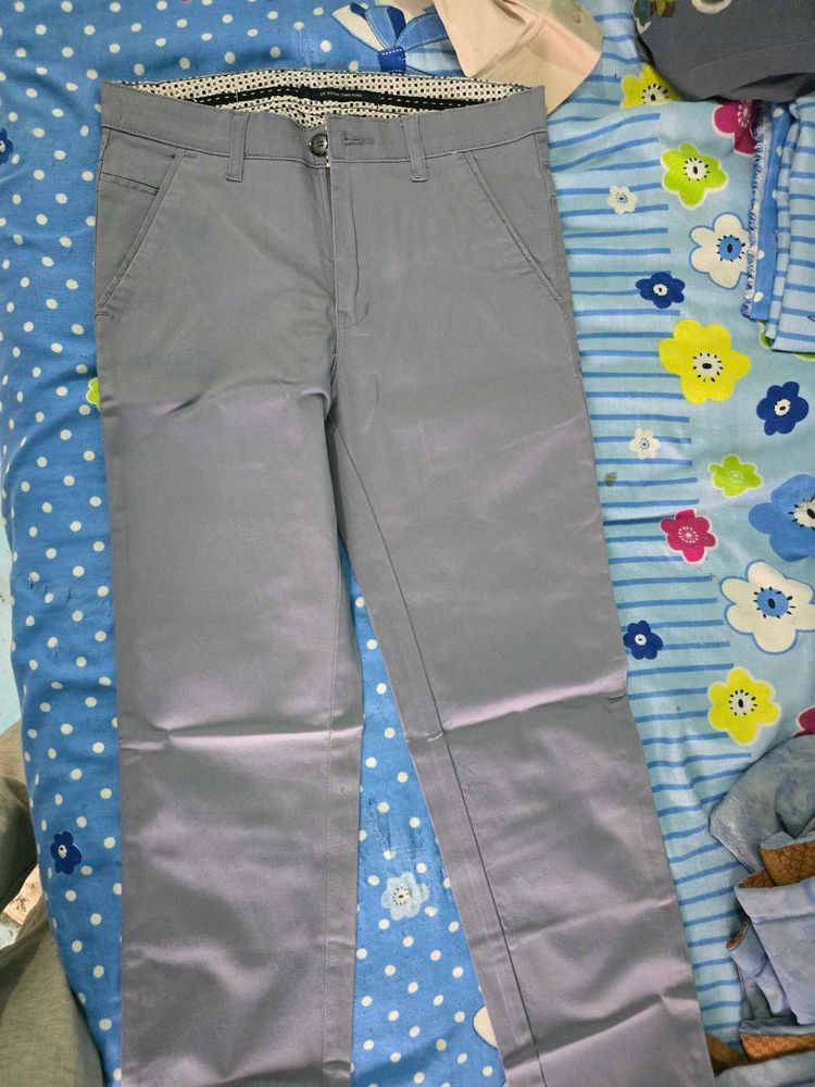 Men's greyish blue formal pant trouser single used