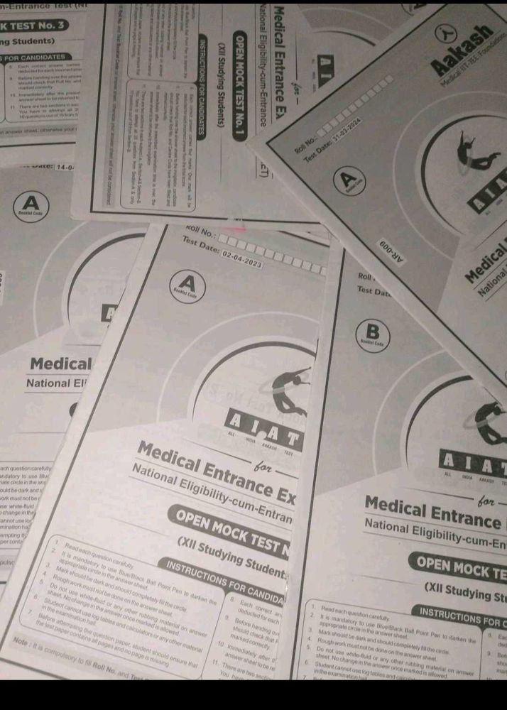 Aakash FTS Aiats Neetprep Question Papers