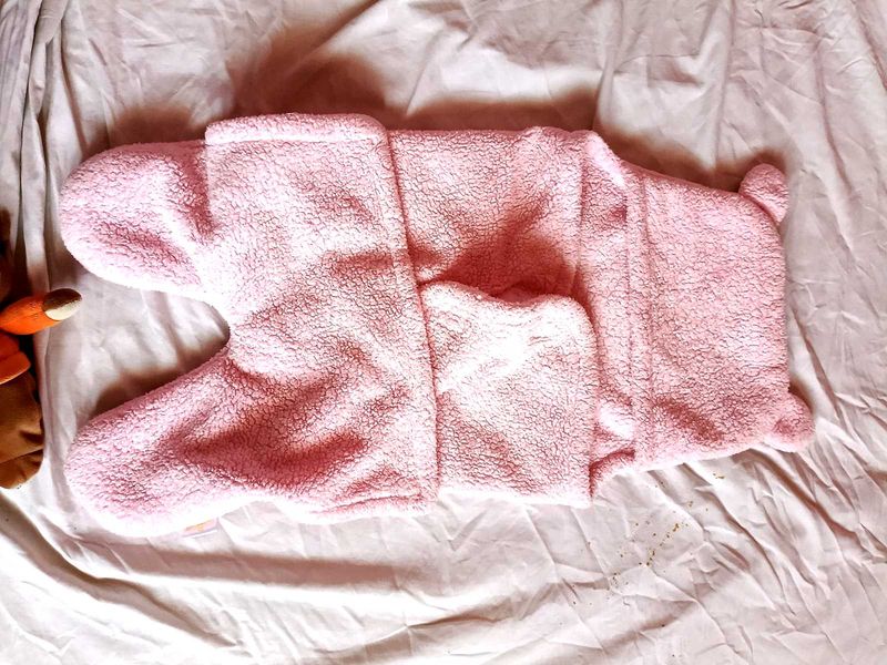 Cute Pink Bear Baby towel