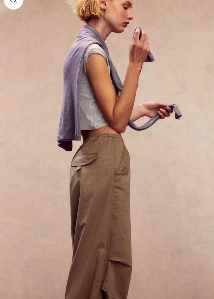 Khaki Parachute Pants