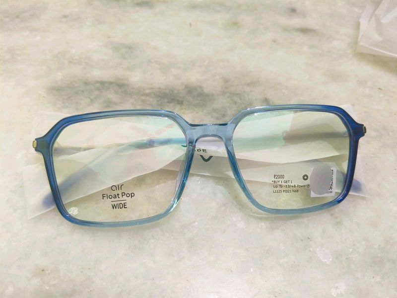 Stylish Blue Square Frame Eyeglasses