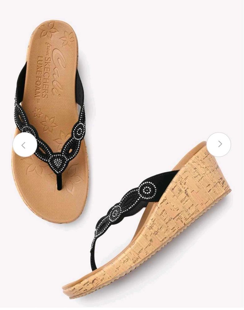 Skechers Sparkling Wedge Flip-Flops....