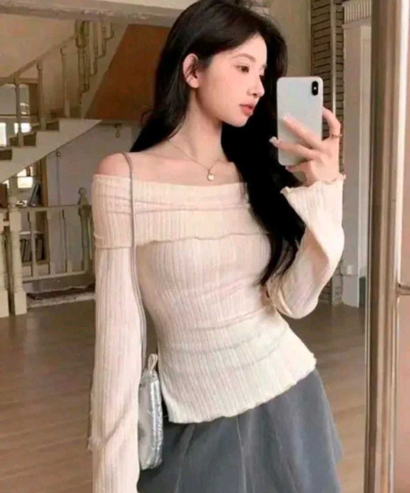 off shoulder trendy top